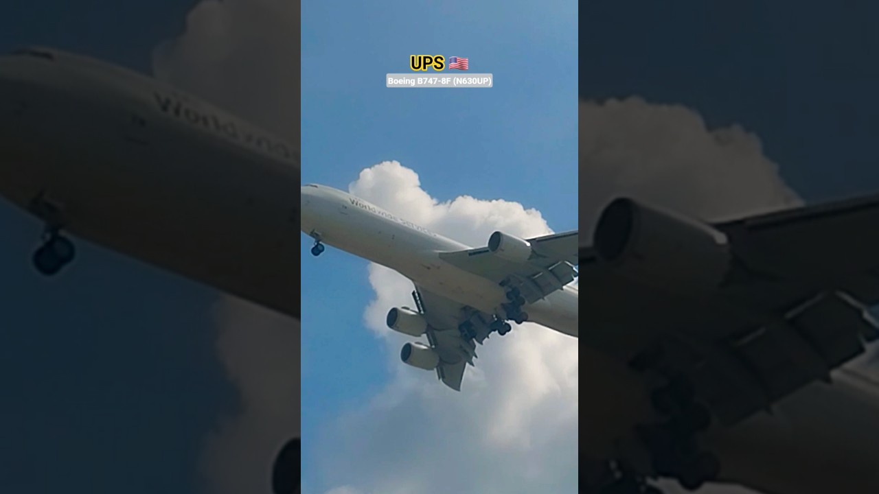 #ups #boeing #b747 #landing #tansonnhat #planespotter #aviation #avgeek #shorts