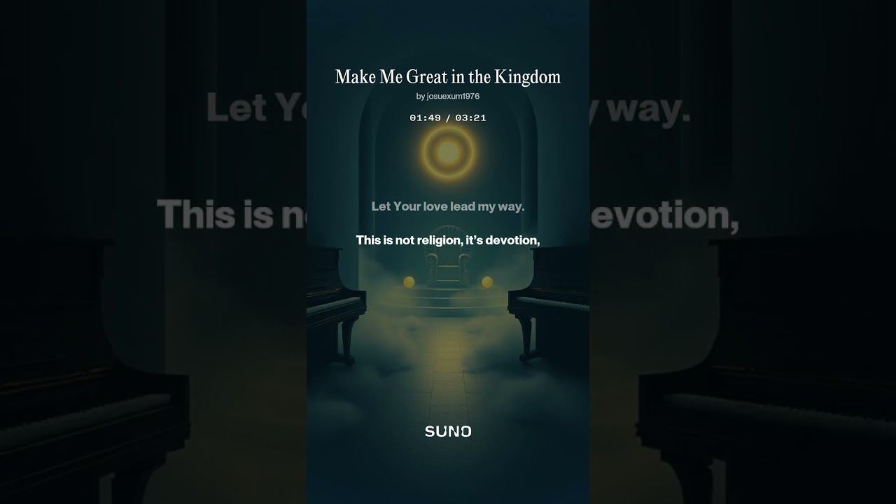 Make me great in the kingdom.