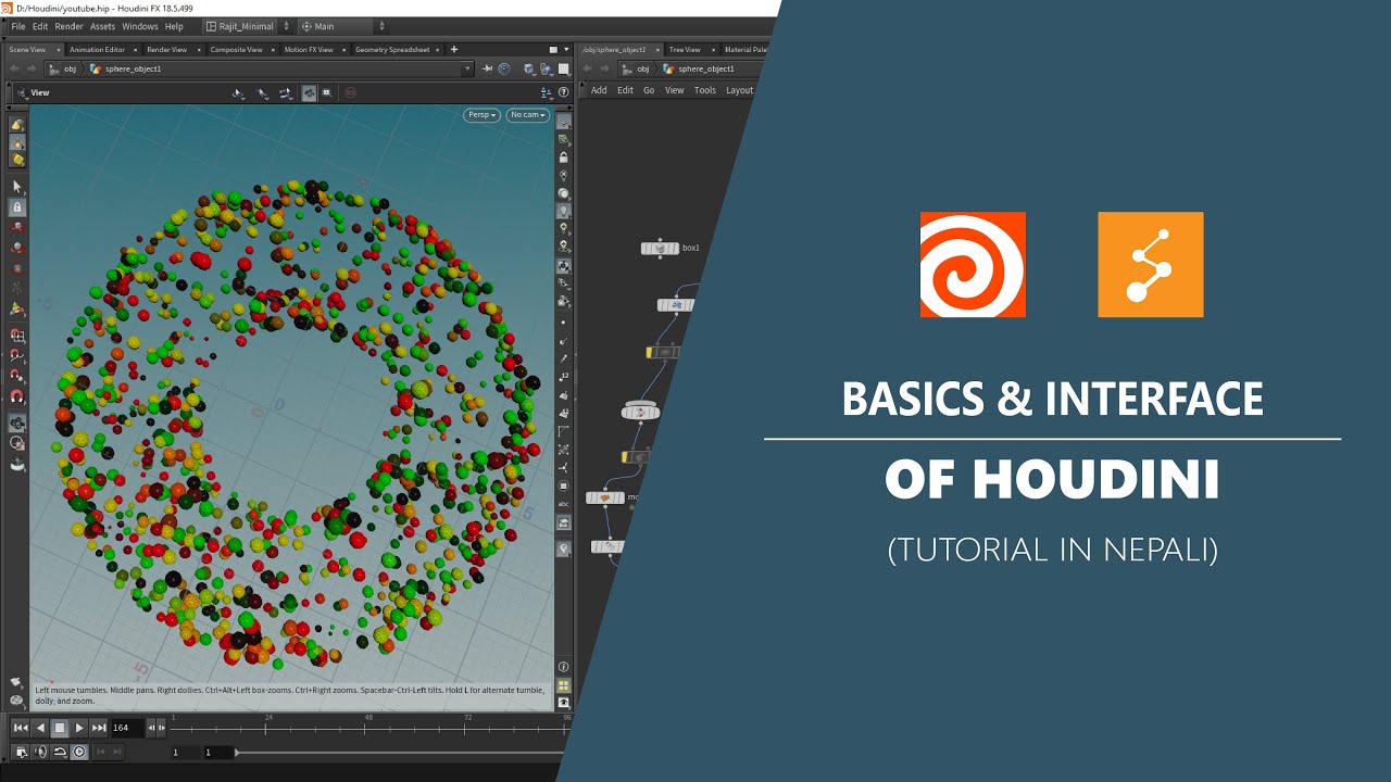 Houdini Basics & Interface (Tutorial In Nepali)