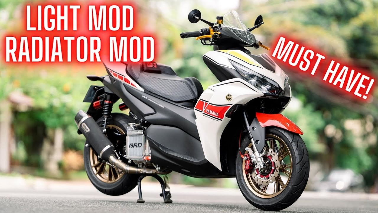 MUST HAVE LIGHT MOD and RADIATOR MOD for YAMAHA AEROX 155