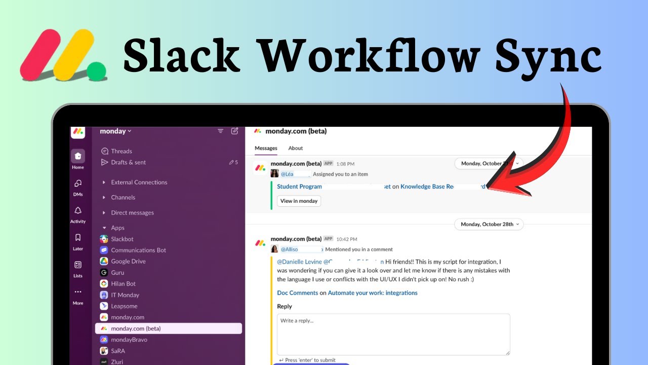 How to integrate monday.com with Slack (Collaboration Enhanced)