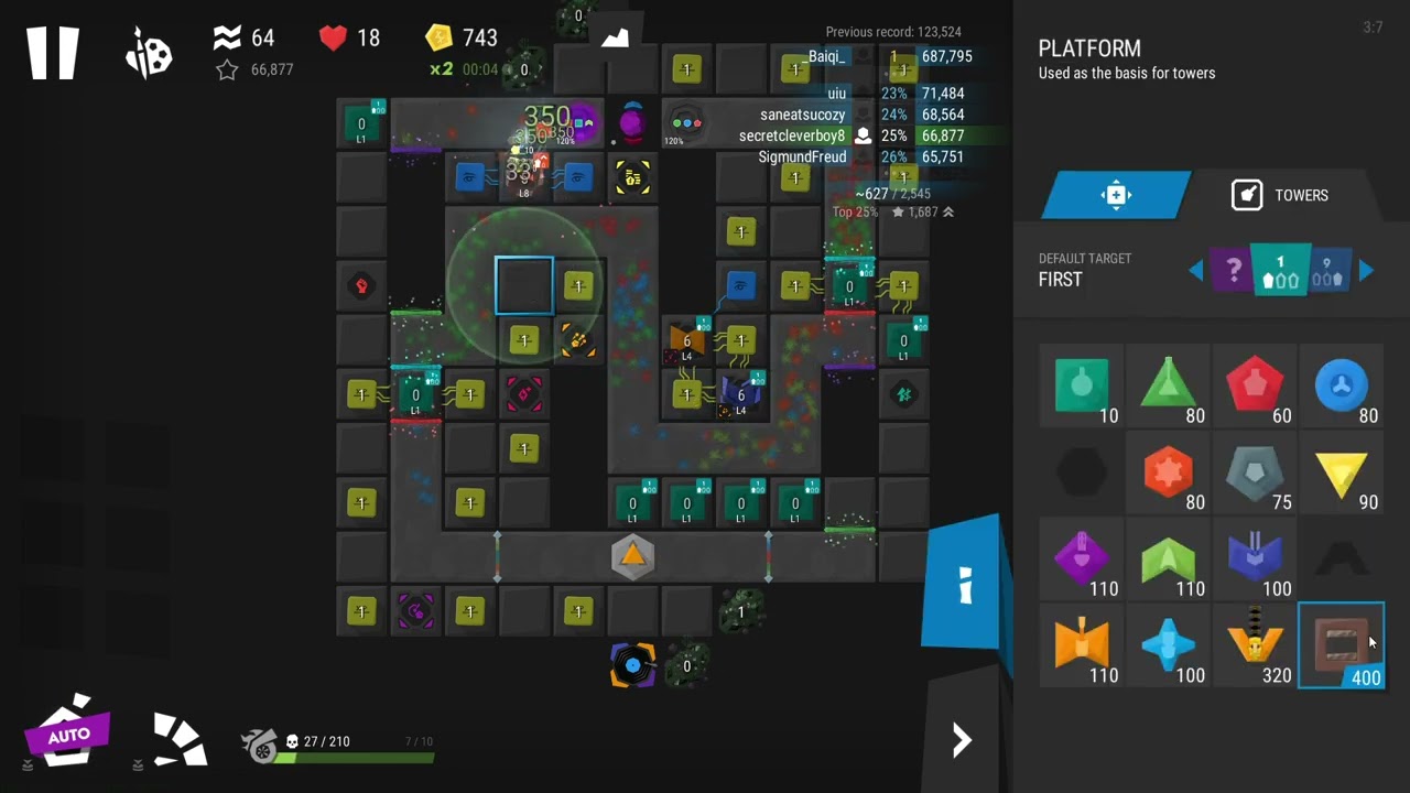 Infinitode 2 DQ12 Score 127,019