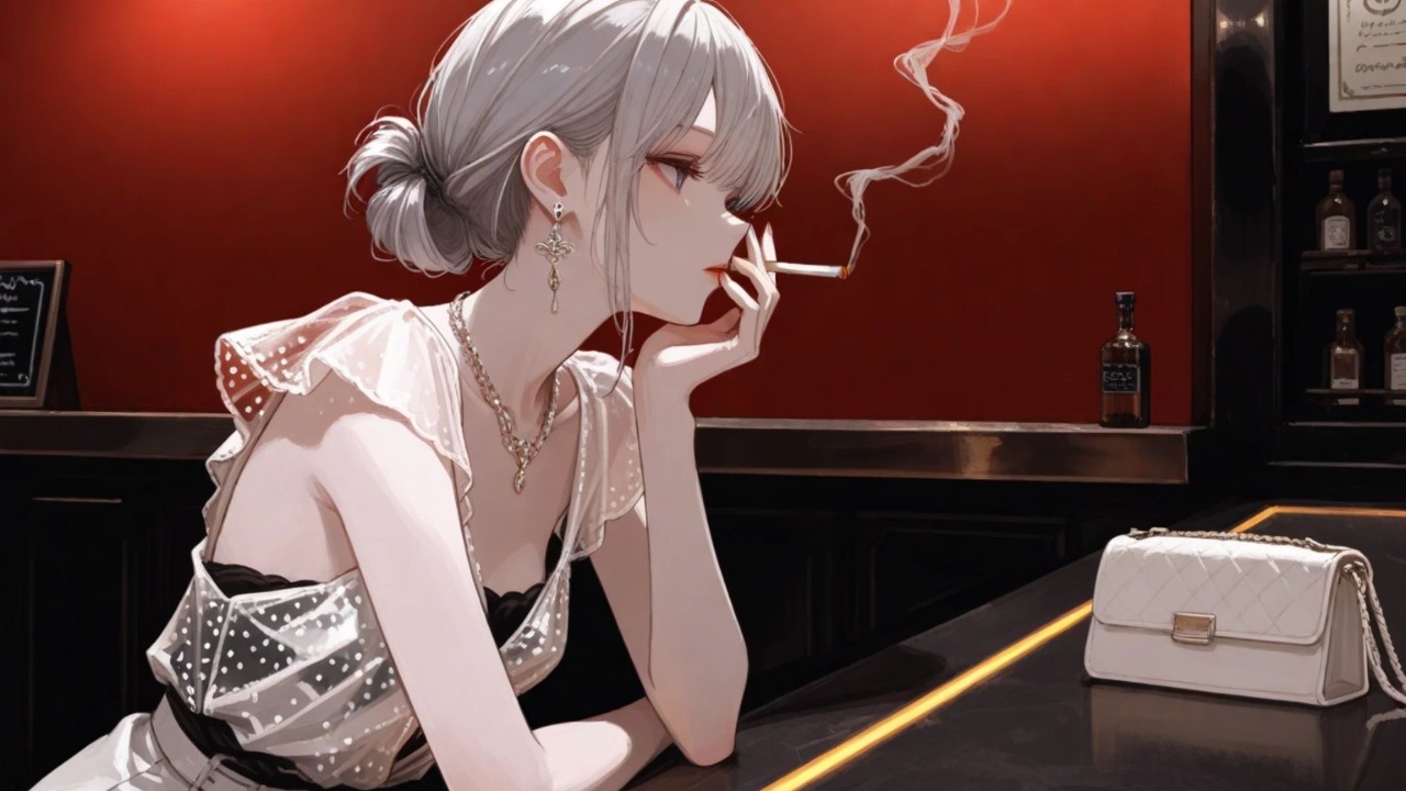 Lofi Jazz Mix - Female Vocals | Late Night – Smoky Maroon Mood