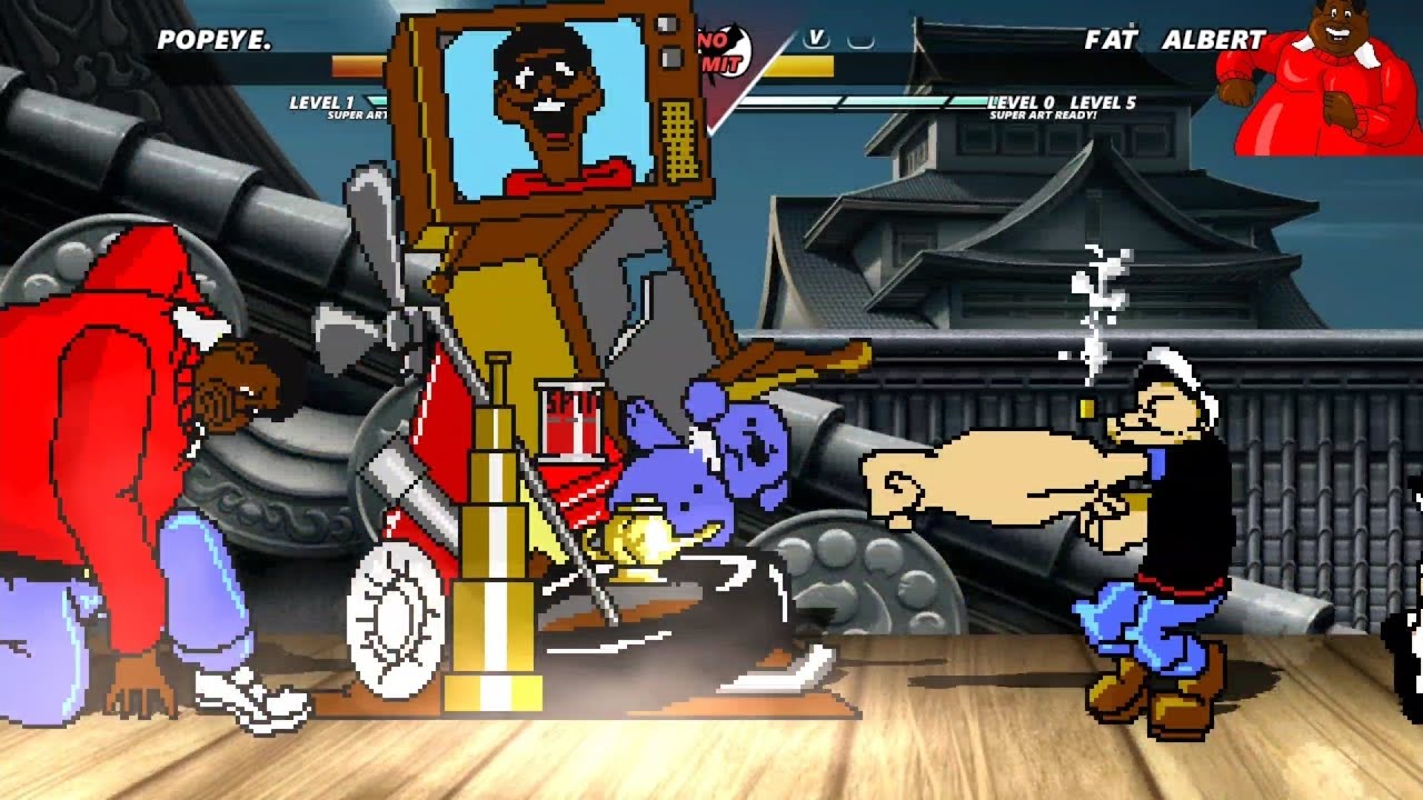 Popeye Vs FAT ALBERT - Highest Level Incredible Epic Fight!