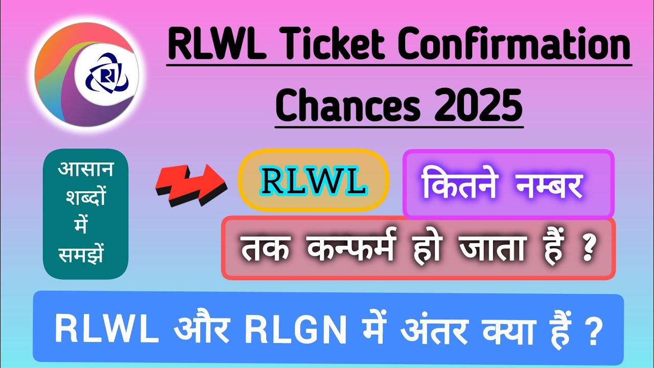 RLWL Ticket Confirmation Chances 2025 | RLWL kitne number tak confirm hota hai | RLWL