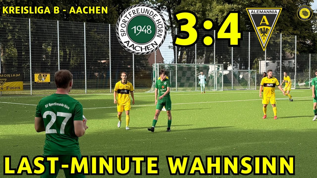 Irres Kreisliga-B-Spiel! Alemannia Aachen II dreht 1:3 in der Nachspielzeit | 3:4-Wahnsinn