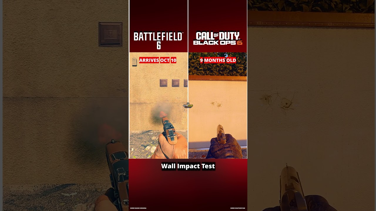 BATTLEFIELD 6 VS CALL OF DUTY BLACK OPS 6 - WALL IMPACT TEST 1 #battlefield6