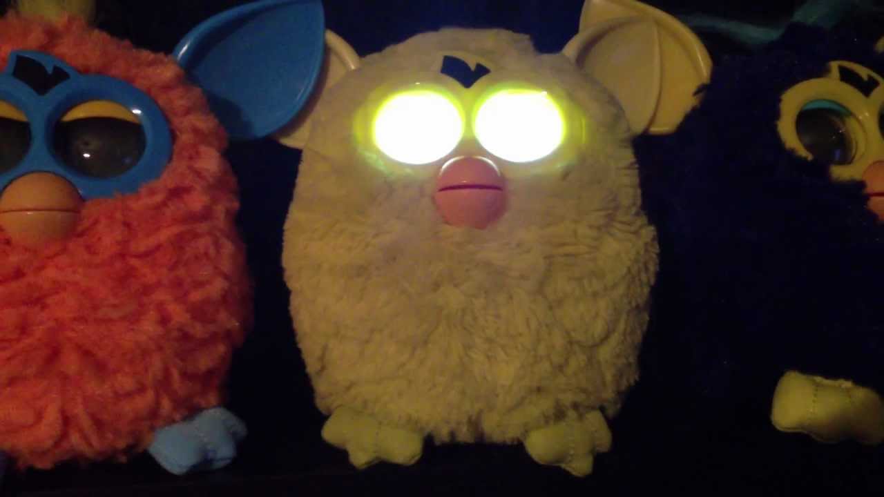 My 2012 Furby collection, 13 different colors.