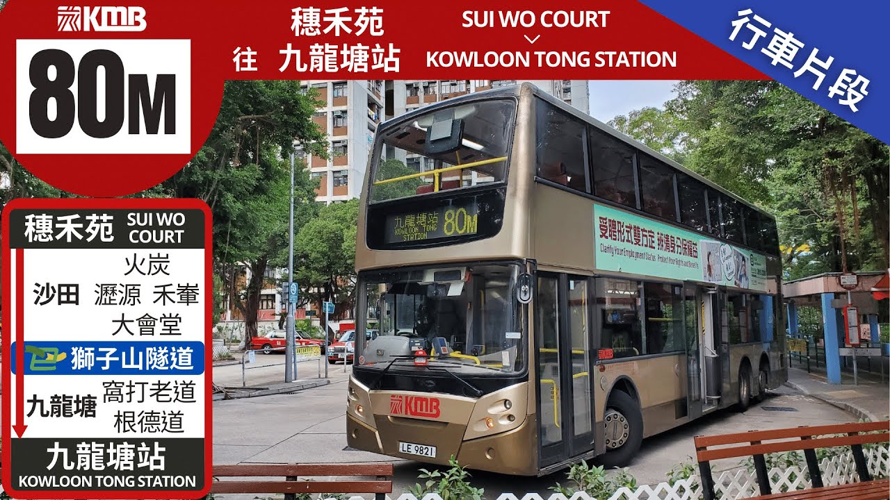 KMB 九巴 80M@LE9821 | 穗禾苑 → 九龍塘站