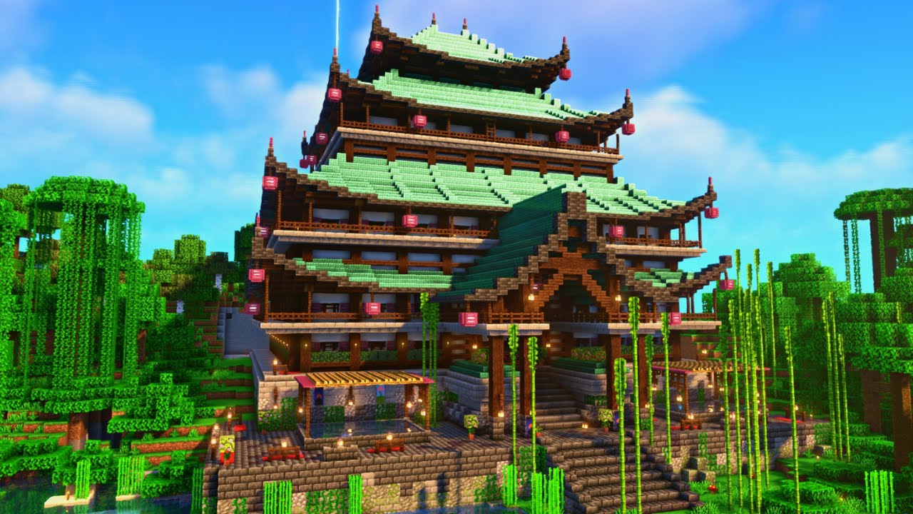 Мы построили систему хранения в японском стиле в Minecraft