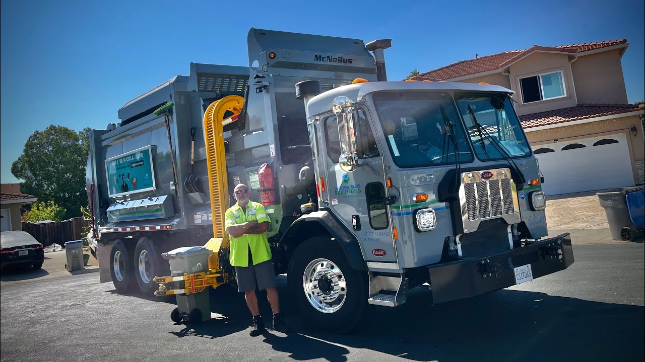 First Day on Route | Brand New Peterbilt 520 McNeilus ZR Garbage Truck (#SJC-01)