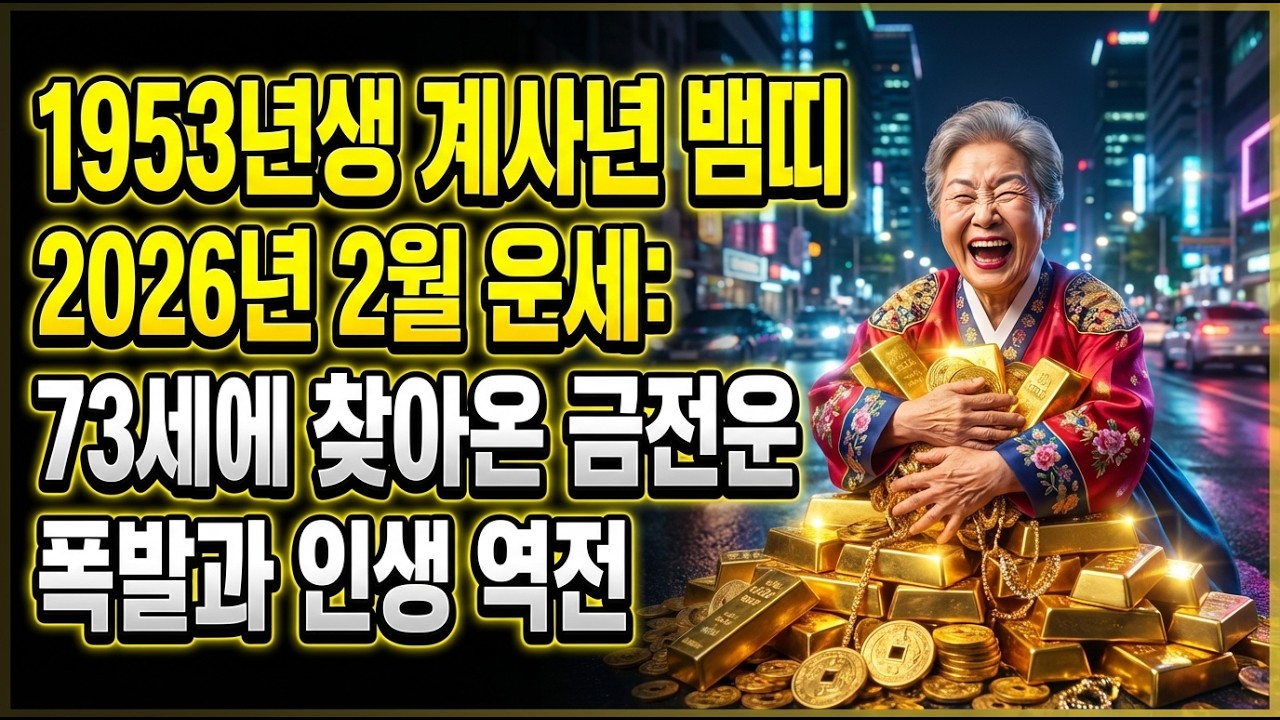 1953년생 계사년 뱀띠 2026년 2월 운세: 73세에 찾아온 금전운 폭발과 인생 역전