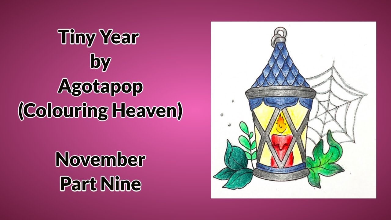 &laquo;Tiny Year&raquo; от Agotapop (журнал Coloring Heaven) &mdash; ноябрь (часть 9) &mdash; свеча на Хэллоуин