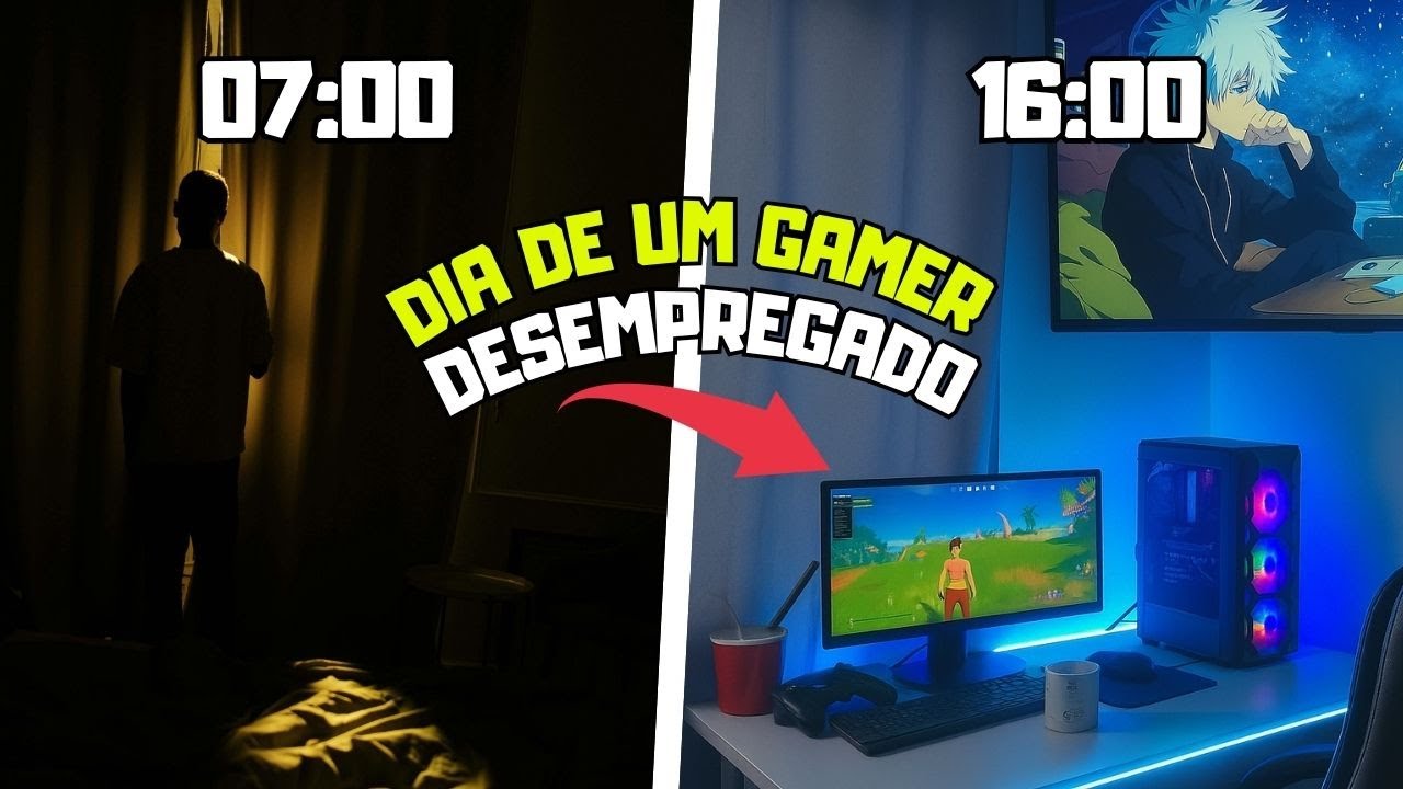 UM DIA NA VIDA DE UM GAMER DESEMPREGADO  (É assim que eu sobrevivo!)