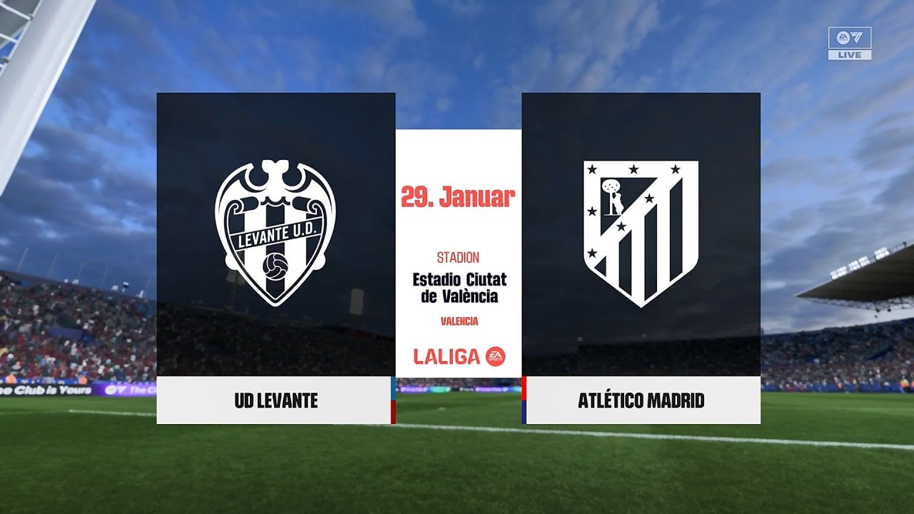EA Sports ФК 26 | Леванте против Атлетико Мадрид - Ла Лига | Геймплей для PS5