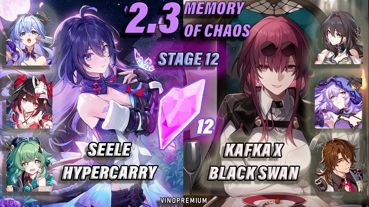 E0S1 SEELE HYPERCARRY & EOS0 KAFKA X E0S0 BLACK SWAN DOT /  MOC 12 / HONKAI STAR RAIL 2.3