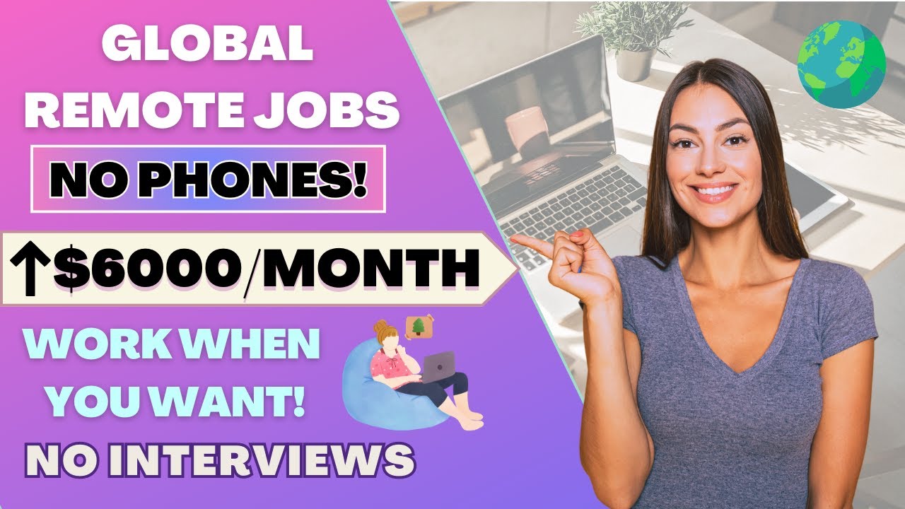 Up to $6000/Month | Remote Work From Home Jobs No Experience 2023 | WORLDWIDE Make Money Online 2023