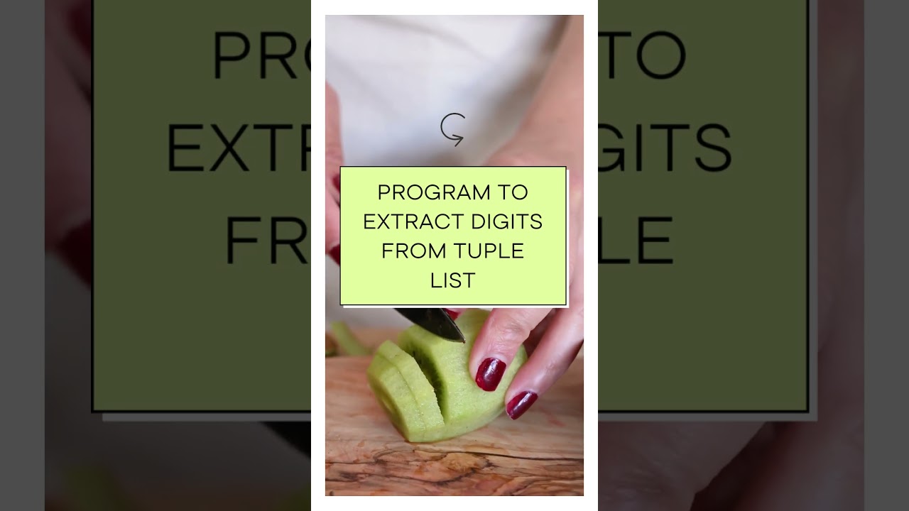 Python program to Extract digits from Tuple list #shortsvideo