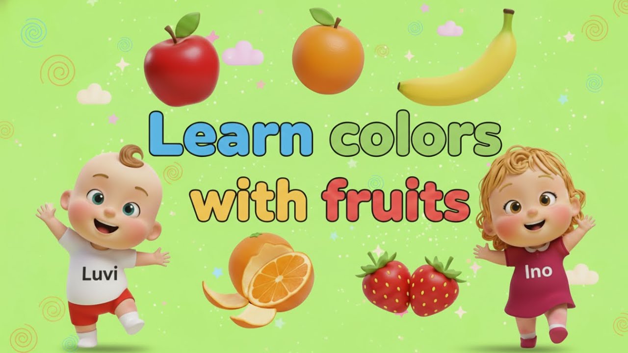 The Colors Song (With Fruits) 🍎🍌 | Kids Educational Song