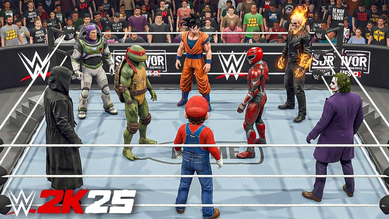 Multiverse Characters in Battle Royale Match - WWE 2K25