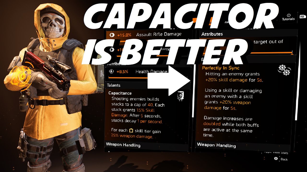 Division 2 Capacitor IS BETTER THAN Perfectly In Sync for Skill Damage Builds