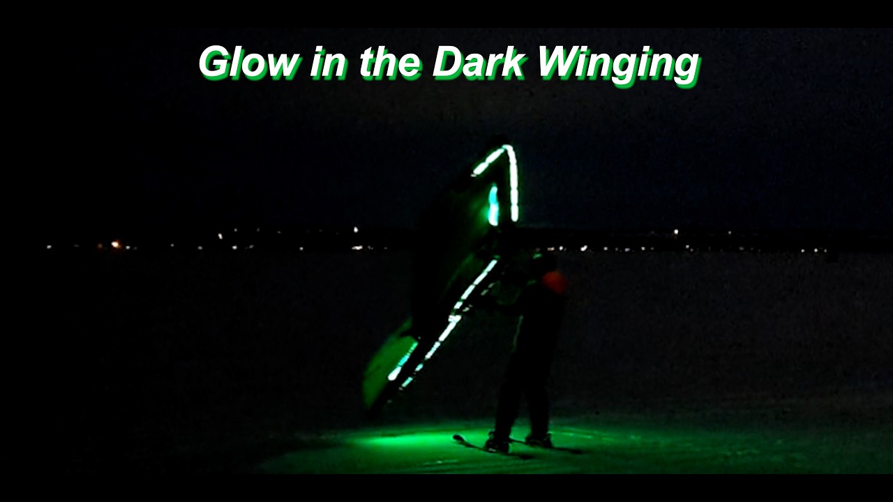 Glow in the Dark Winging; Lake Simcoe Frozen Lake Challenge