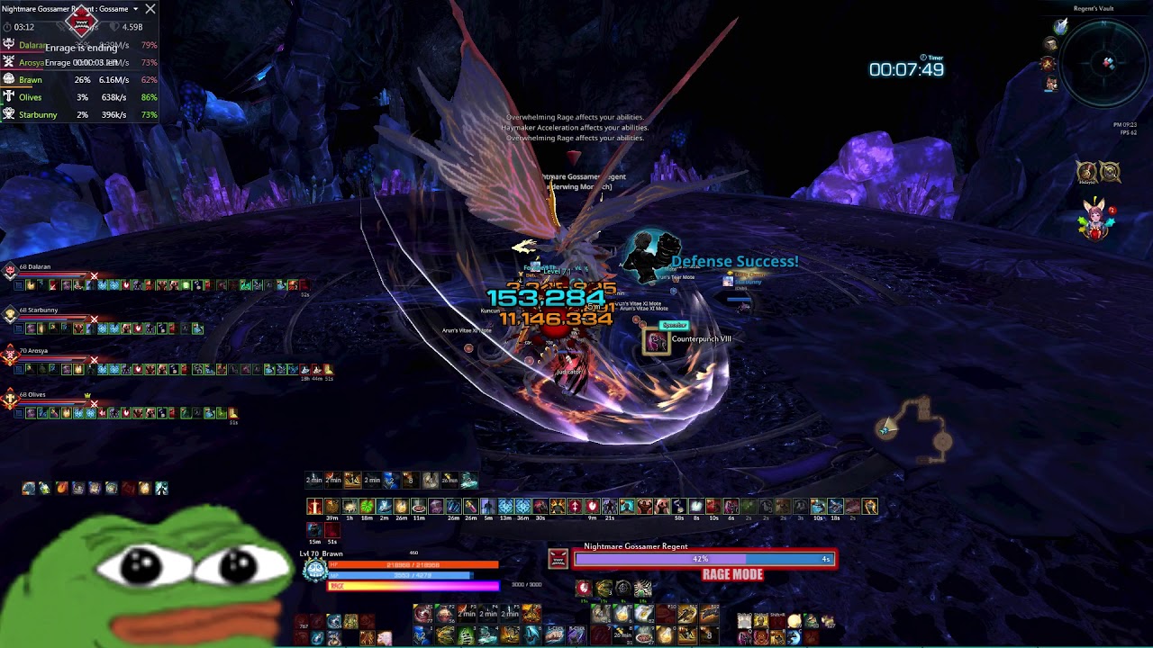 TERA - Gossamer's Vault Hard Mode - Last Boss Brawler 70 (Tank POV)