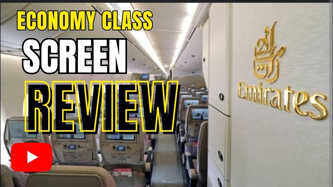 Emirates Airlines Economy Class Seat Screen | In-Flight Entertainment Experience