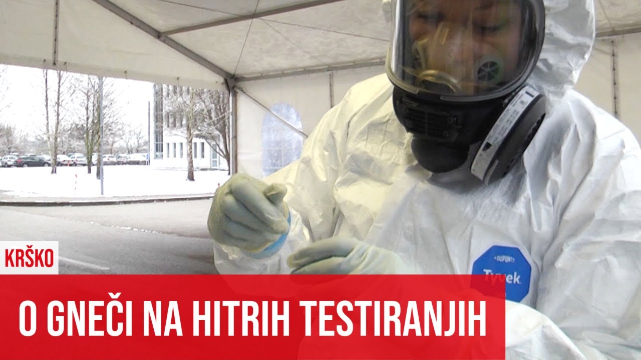 KR&Scaron;KO: Gneča na hitrih testiranjih pred Zdravstvenim domom