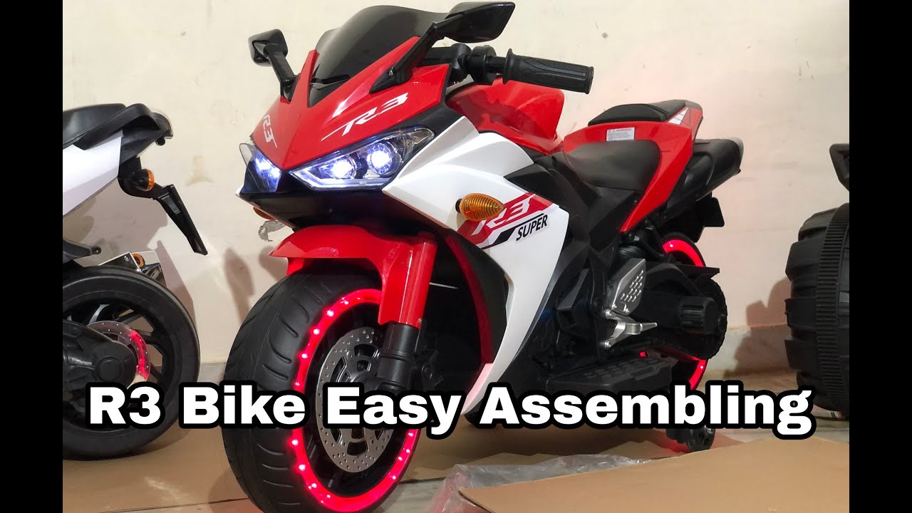 How To Assemble R3 kids BIKE Battery Operated Kids Electric  R1 kids Bike / Power Wheels / kids bike