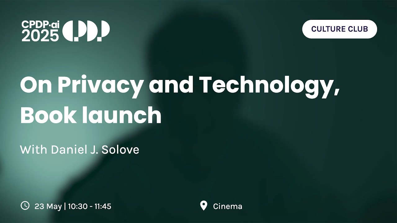 CPDP.ai 2025  - On Privacy and Technology, Book launch
