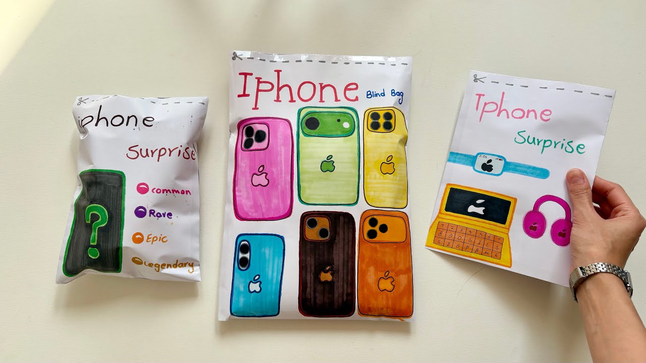 iPhone blind bag paper 😍📱I got broken iphone😭😭💔lets fix it