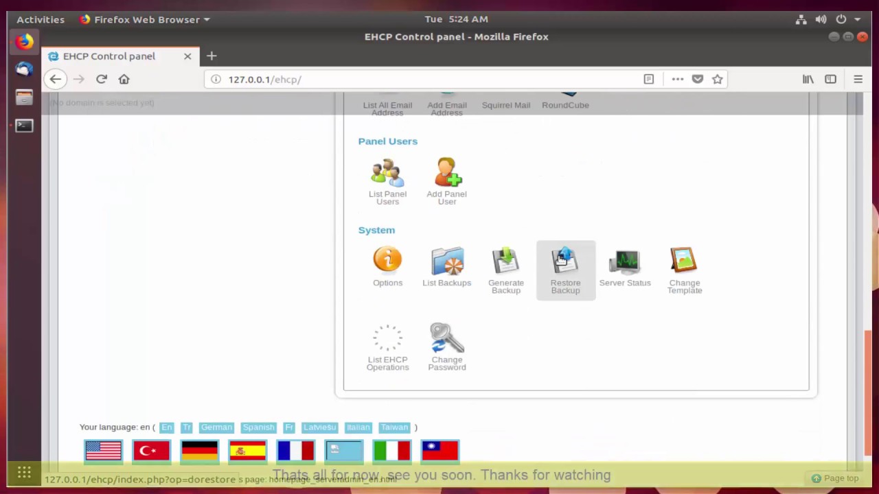 How To install  Easy Hosting Control Panel EHCP On Ubuntu 18.04 LTS