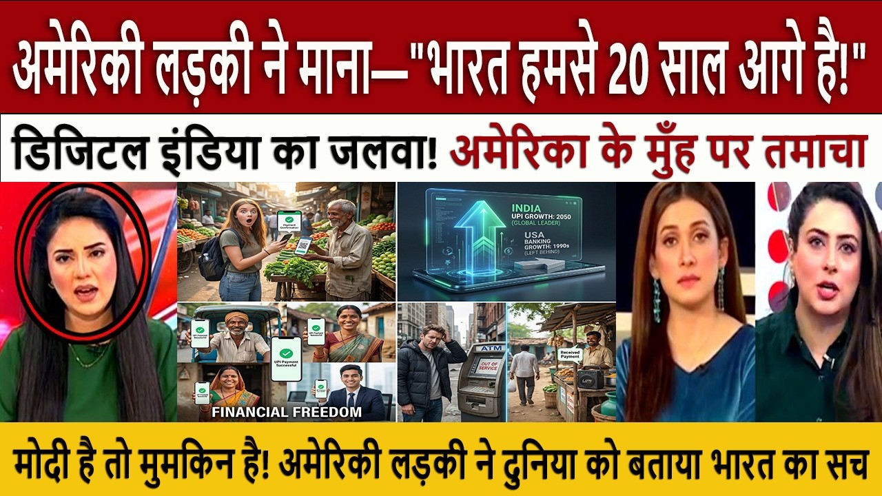 डिजिटल इंडिया का जलवा! || Pak Media Shocked on US Girl Confirms: India is 20 Years Ahead of America!