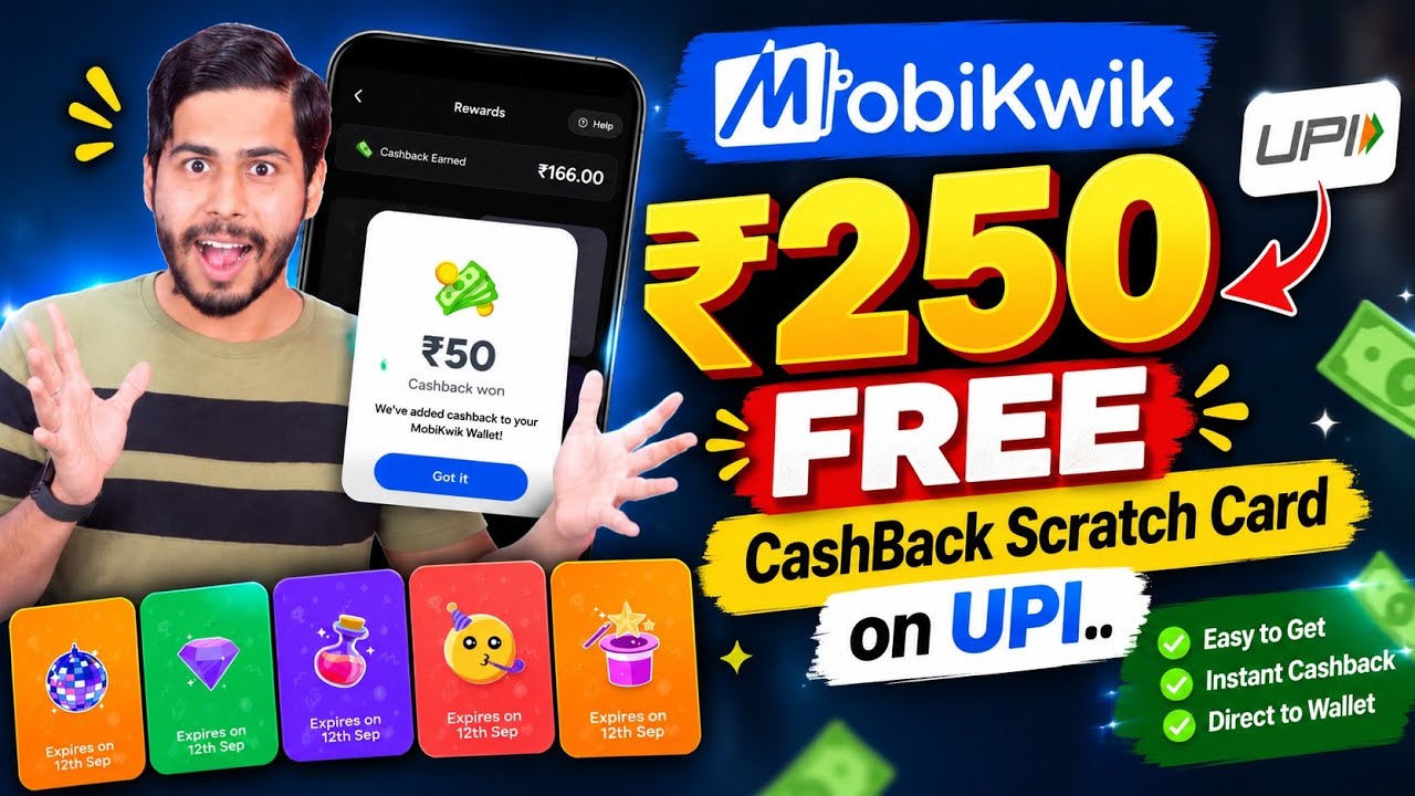 Mobikwik UPI OFFER 🔥 ₹50 Pe ₹50 FREE CashBack Offer, Mobikwik New Offer, Mobikwik Bug Offer,Mobikwik