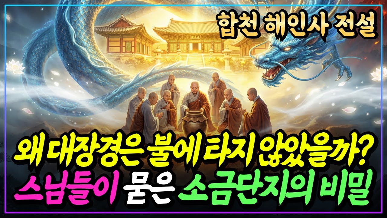 [불교이야기] 해인사 땅속에 묻힌 소금 단지, 왜 천 년간 대장경은 불에 타지 않았을까?ㅣ해인사 전설ㅣ자면서 듣는 불교이야기ㅣ불교소설