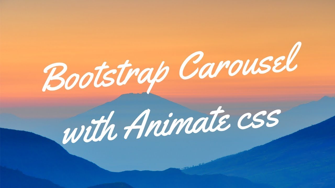 Bootstrap Slider with Animate CSS | Bootstrap Slider with Text Animation