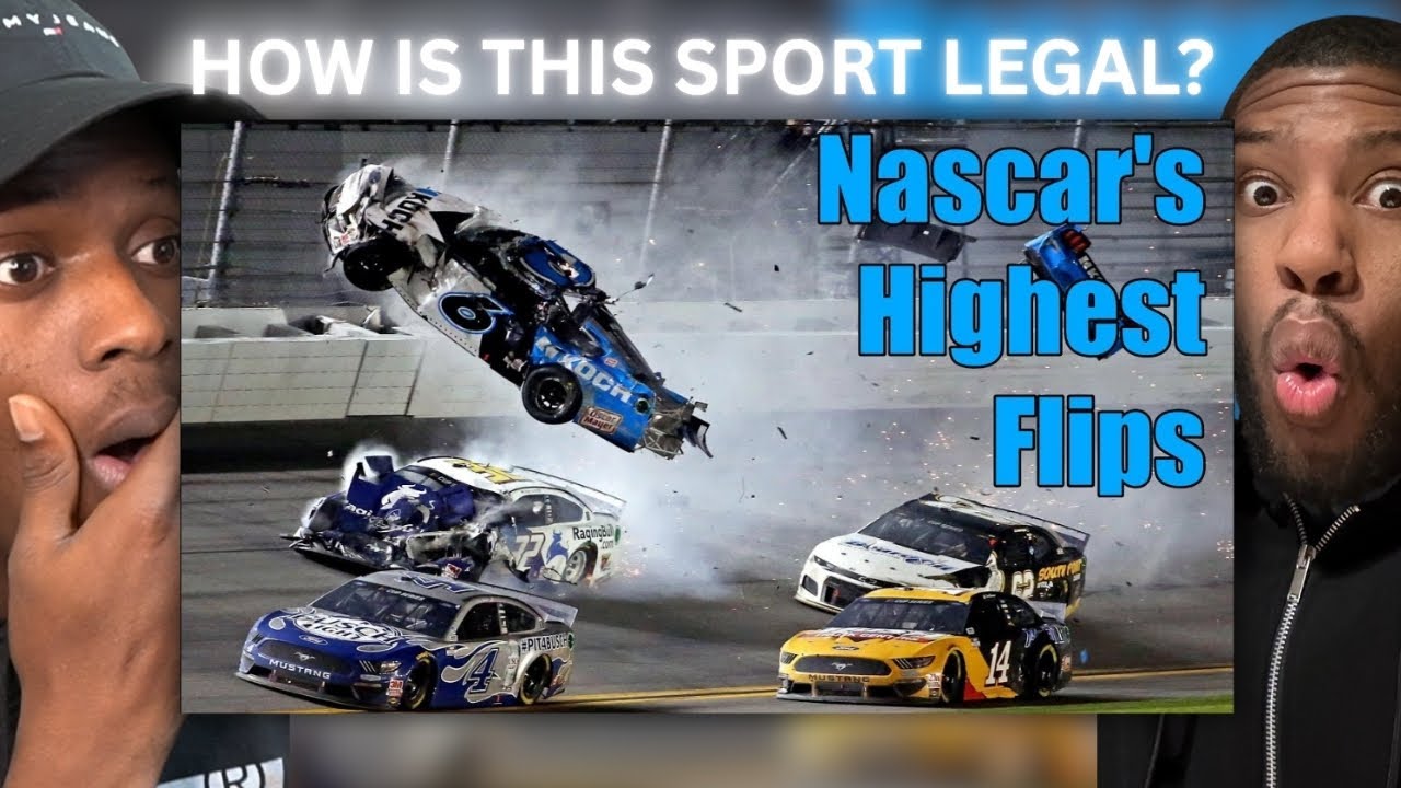 🇬🇧BRITS STUNNED BY - Nascar's Highest Flips!!
