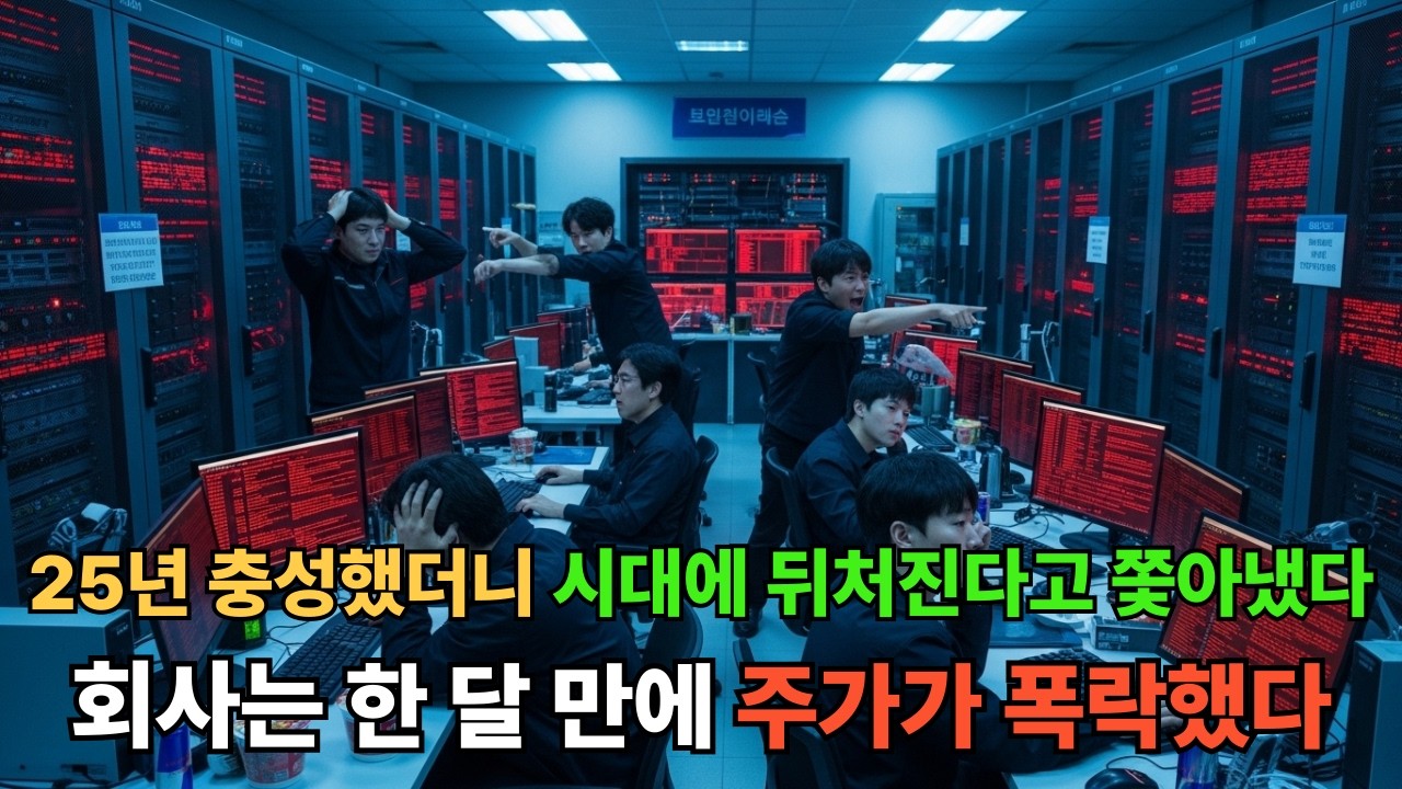 25년 충성했더니 시대에 뒤처진다고 쫓아냈습니다 회사는 한 달 만에 주가가 폭락했습니다