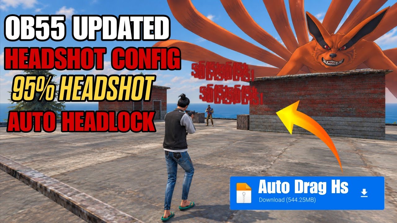 OB55 FREE FIRE AUTO HEADSHOT CONFIG 🎯🚀 | 95% HEADSHOT 🔥⚡️ | MACRO REGIT 🔥⚙️ |