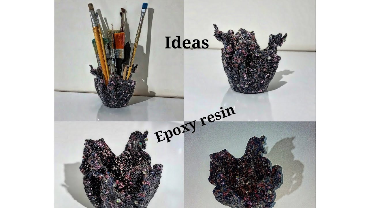 Make a resin pot with epoxy resin and no waste