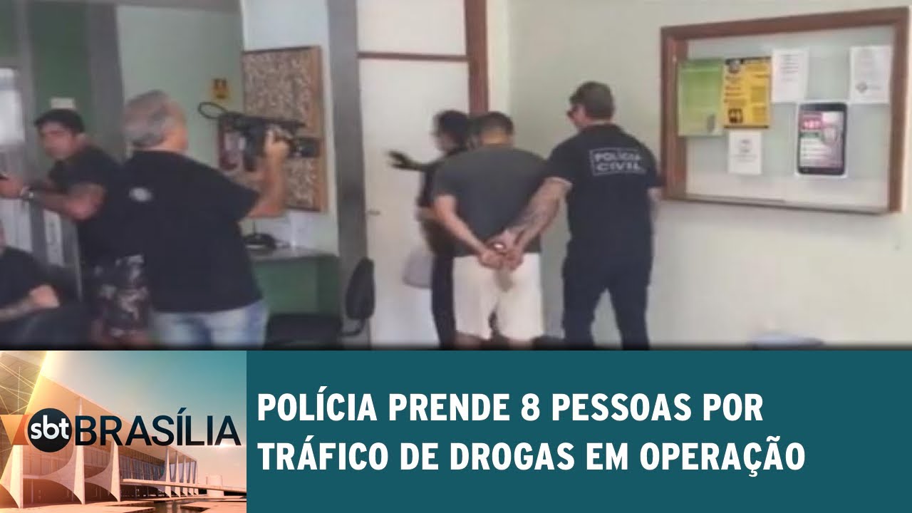 Polícia prende 8 pessoas por tráfico de drogas em operação no DF | SBT Brasília 07/05/2019