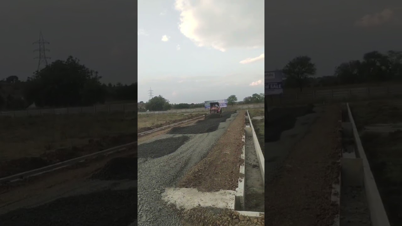 Wet Mix&nbsp;Macadam (WMM) Top layer spreading Construction #cement #heavycivil #civilengineer #engineer