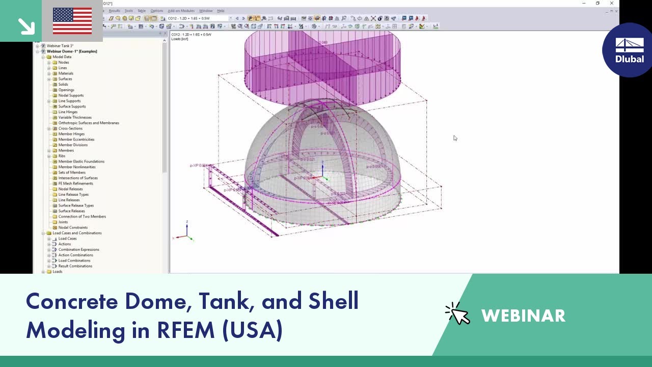 Webinar: Concrete Dome, Tank, and Shell Modeling in RFEM (USA)
