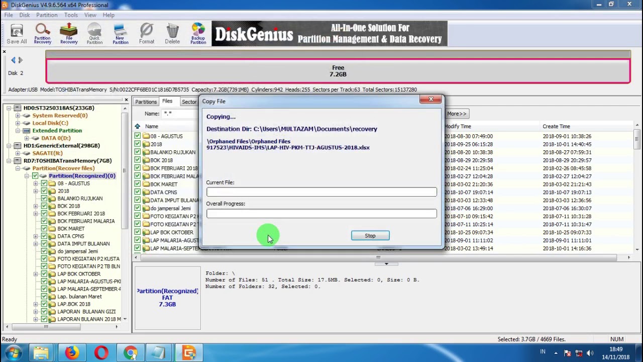 recovery data di flash yang protec dengan DiskGenius - Youtube