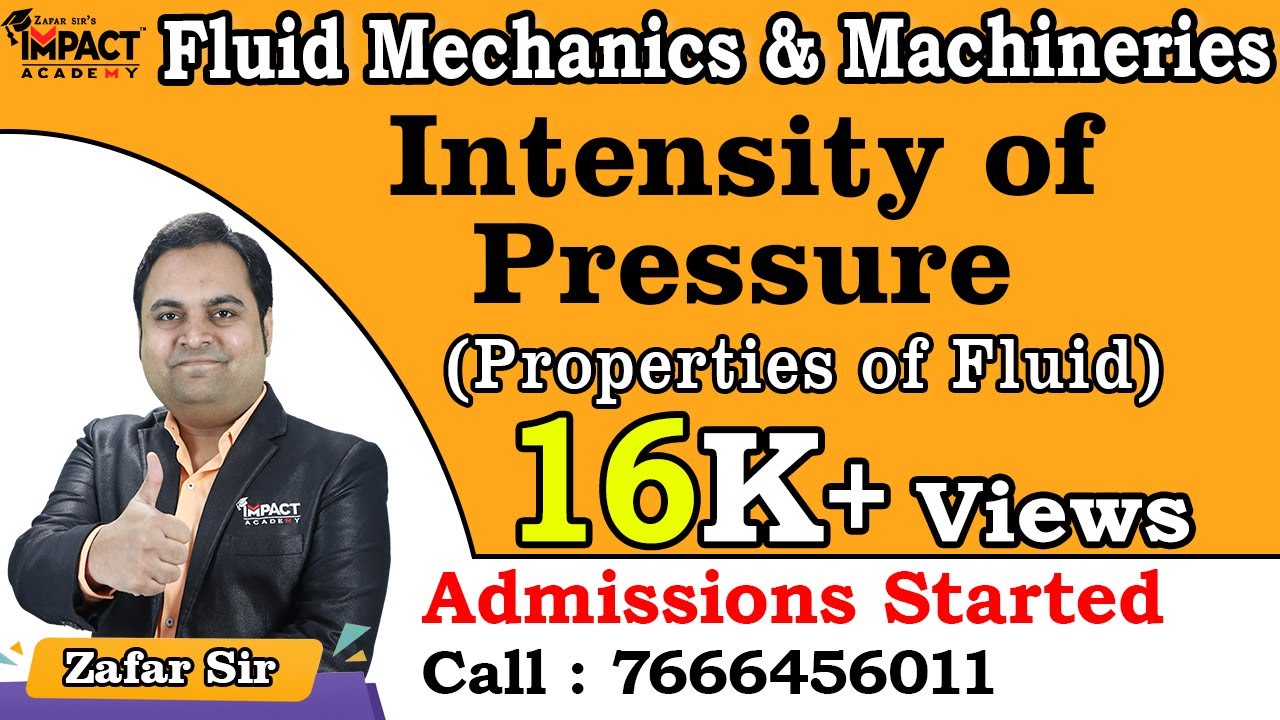 Intensity of Pressure | Properties of Fluid | Fluid Mechanics & Machineries #engineering #gateexam