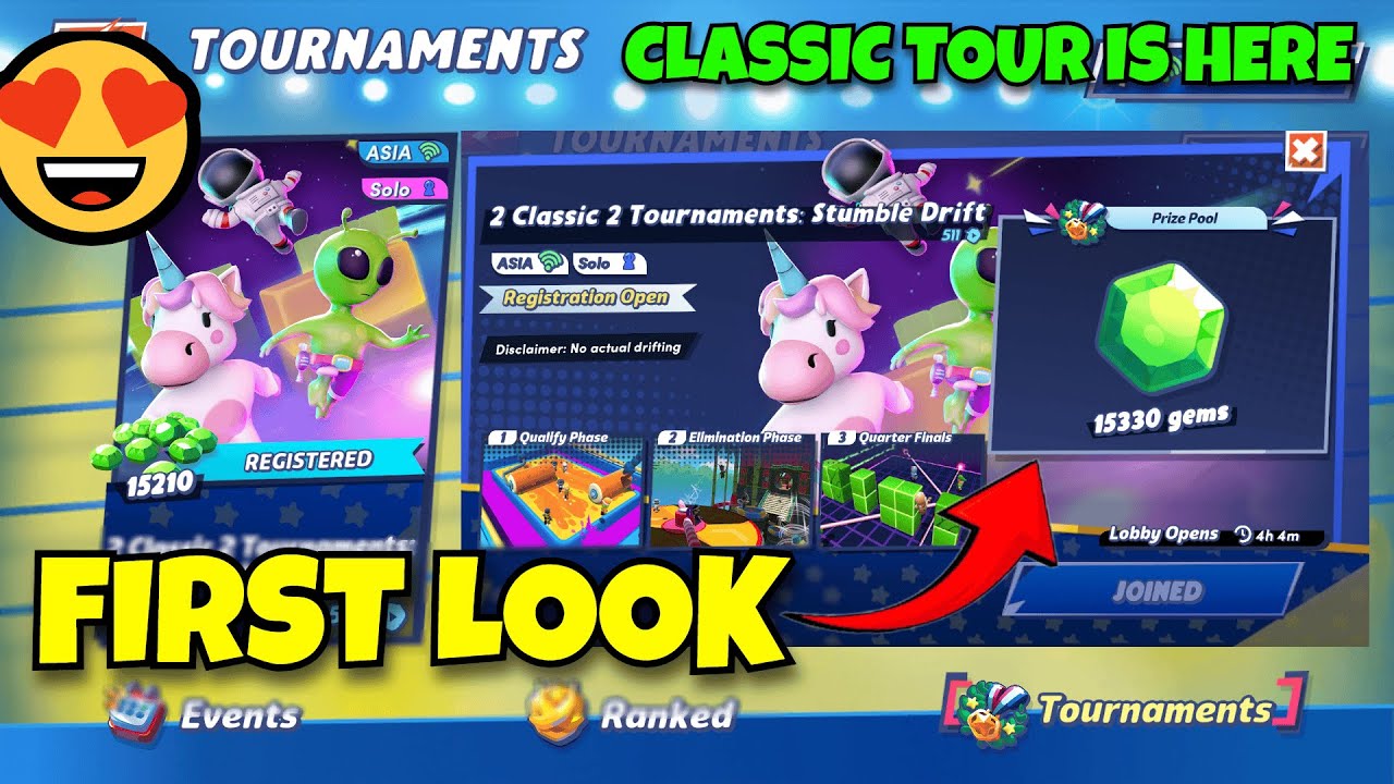 TOURNAMENTS ARE FINALLY BACK 💖🔥 || FIRST LOOK & GAMEPLAY 🤩#stumbleguys #tournament
