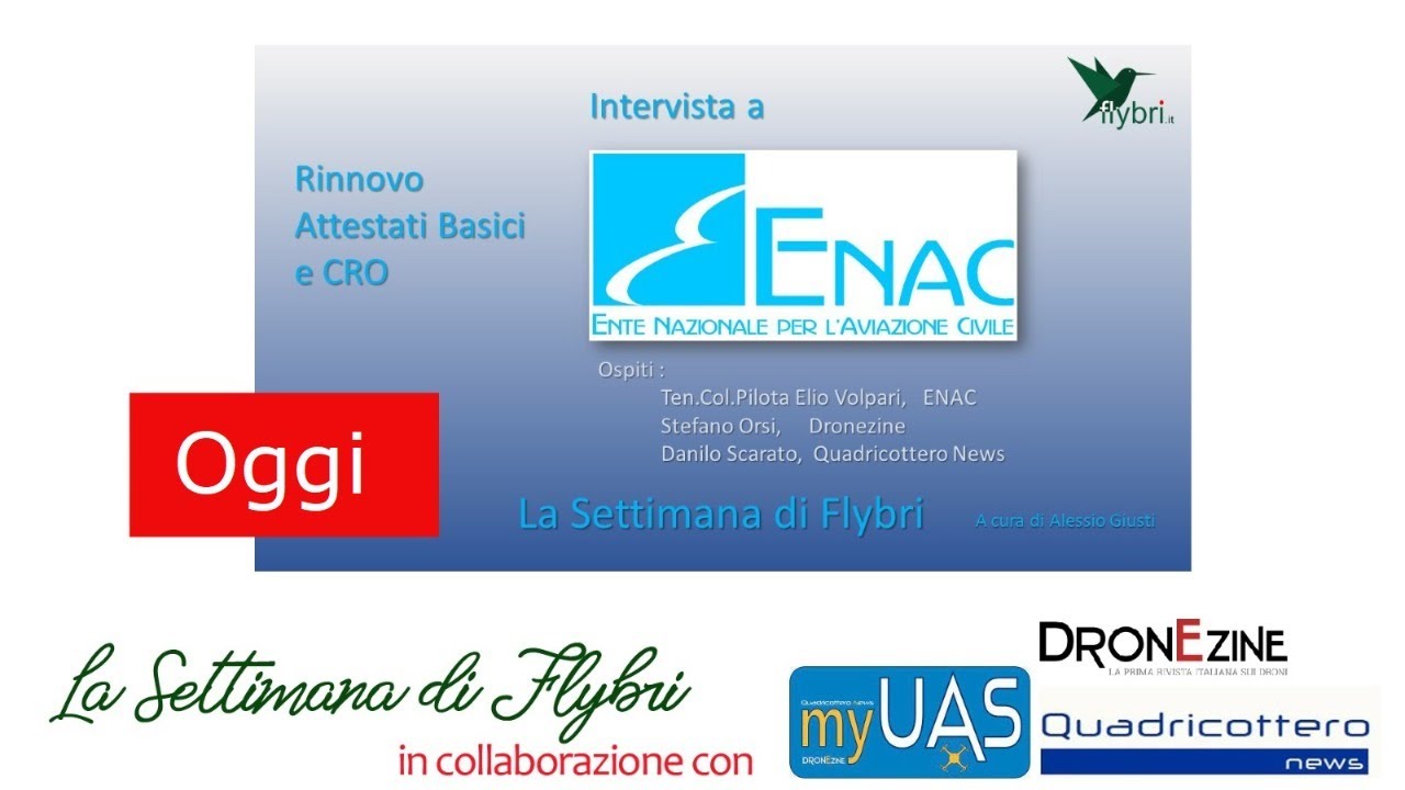 NOVIT&Agrave; ATTESTATO PILOTA DRONE, CONVERSIONI, ESAME A2 ONLINE - diretta con ENAC