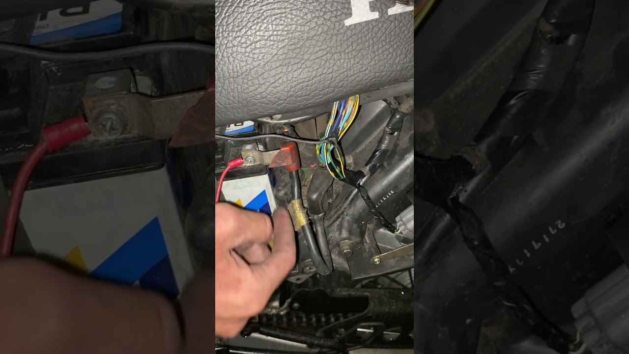 Puxando fio do RPM para adaptar no painel SF Mini o conta giros na XR250 Tornado