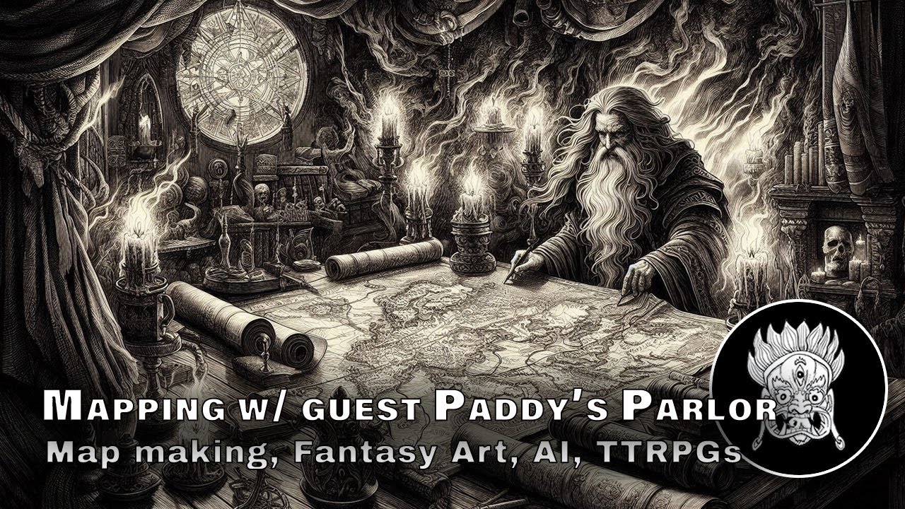 Drawing Worlds LIVE! Mapmaking, TTRPG Design, Art & AI w/ Paddy's Parlor